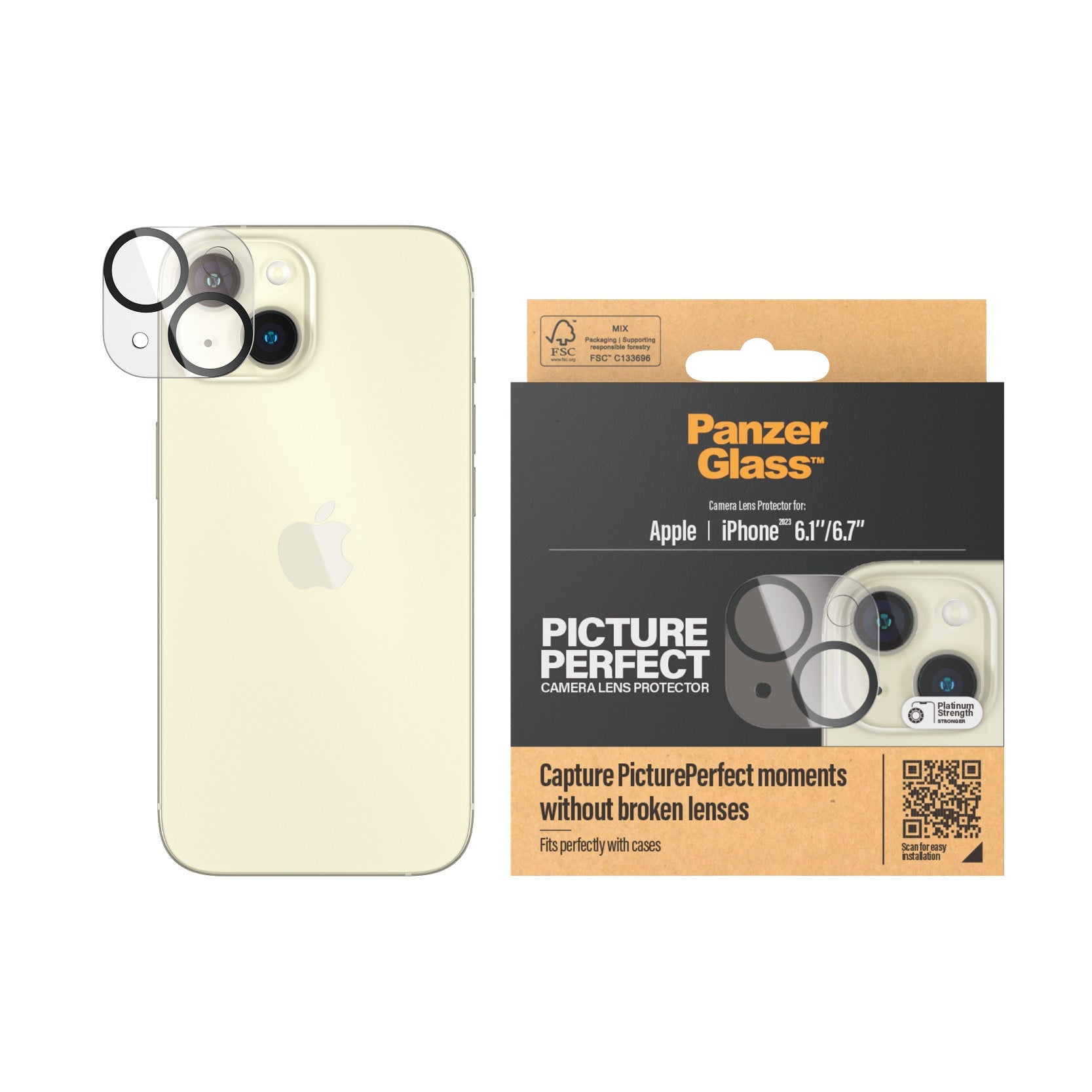 PanzerGlass iPhone 15 6.1" & 15 Plus 6.7" Picture Perfect - 1136