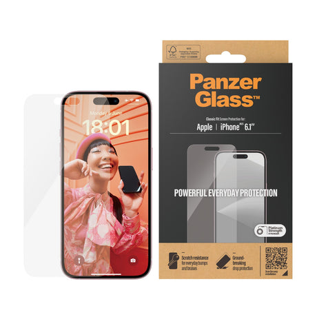 PanzerGlass iPhone 15 6.1"| Classic Fit - 2805 - Level UpPanzerGlassScreen Protector5711724028052
