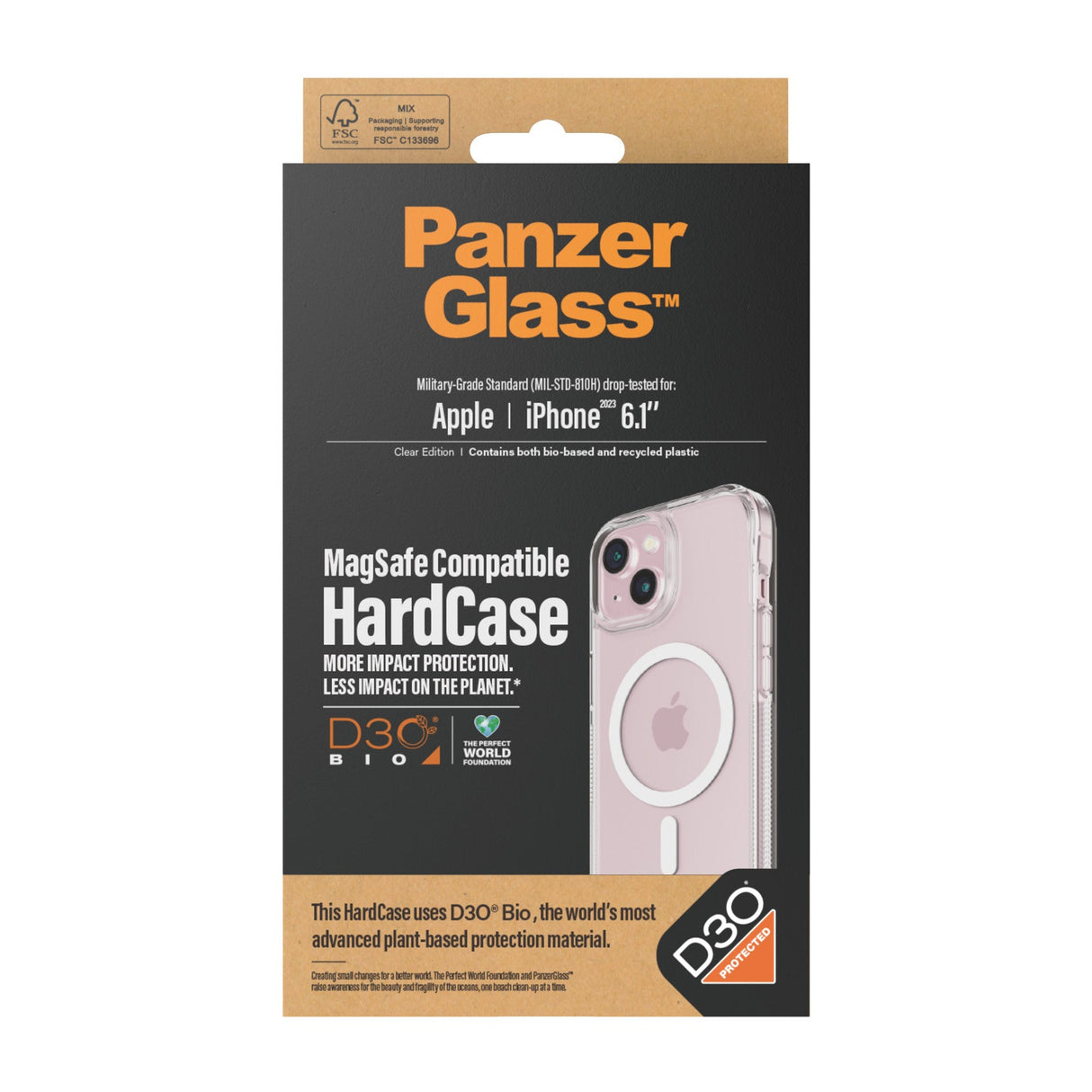 PanzerGlass iPhone 15 6.1" | HardCase MagSafe with D3O® - 1180 - Level UpPanzerGlassMobile Phone Case5711724011801
