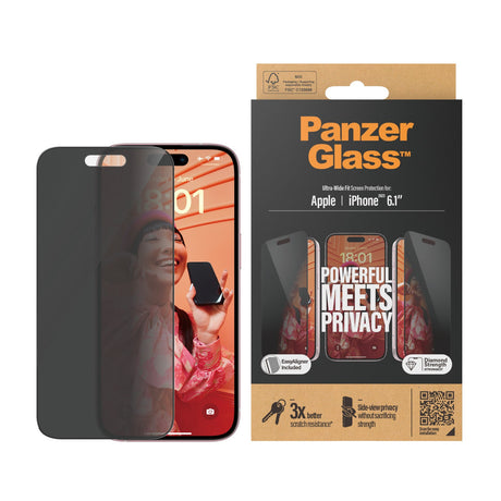 PanzerGlass iPhone 15 6.1" |UWF | Privacy - P2809 - Level UpPanzerGlassScreen Protector5711724128097