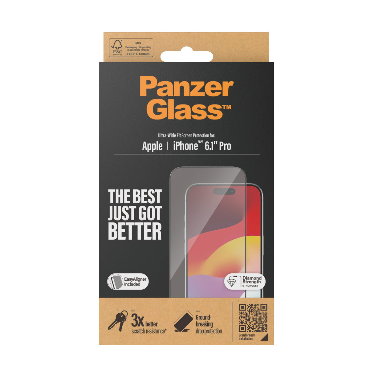 PanzerGlass iPhone 15 Pro 6.1"| UWF | Clear - 2810 - Level UpPanzerGlassScreen Protector5711724028106