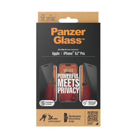 PanzerGlass iPhone 15 Pro 6.1" | UWF | Privacy - P2810 - Level UpPanzerGlassScreen Protector5711724128103