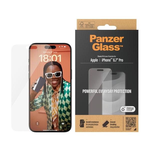 PanzerGlass iPhone 15 Pro Max 6.7"| Classic Fit - 2808
