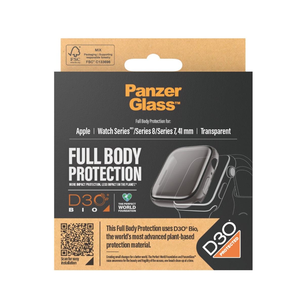 PanzerGlass Watch Full Body Series 9| 8| 7| 41 MM Clear with D3O® - 3686 - Level UpPanzerGlassScreen Protector5711724036866