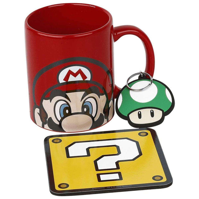 PMD GIFT SET: NINTENDO- SUPER MARIO (MUG + COASTER + KEYCHAIN) - Level UpLevel UpAccessories5050293852041