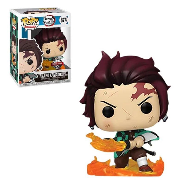 Pop! Animation: DemonSlayer- Tanjiro w/Chase (Exc) - Level UpFunko889698522656