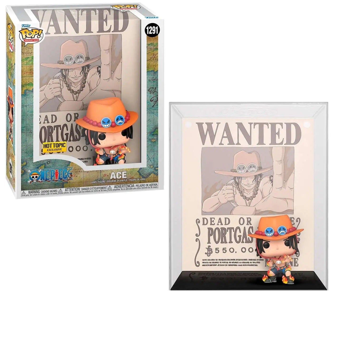 Pop Cover! Animation: One Piece - Ace (Wanted Poster)(Exc) - Level UpFunko889698702768