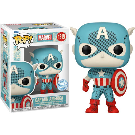 Pop! Marvel: D100 - Retro Captain America (Exc) - Level UpFunko889698744799