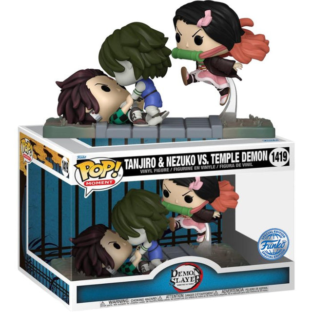 Pop Moments! Animation: Demon Slayer - Tanjiro & Nezuko vs. Temple Demon (Exc) - Level UpFunko889698739849