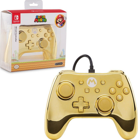 PowerA Enhanced Wired Controller for Nintendo Switch - Chrome Mario - Level UpPowerASwitch Controller617885018084