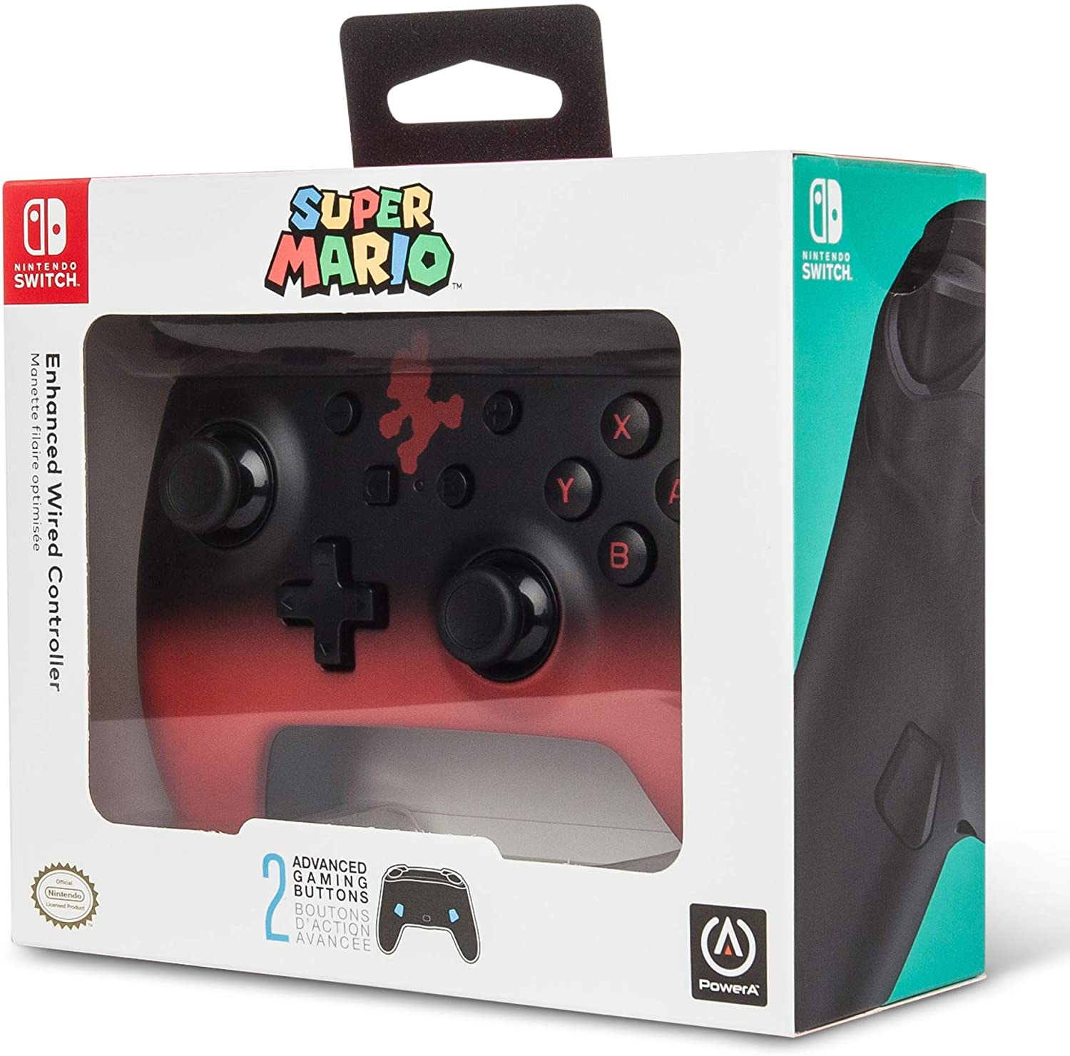 PowerA Enhanced Wired Controller for Nintendo Switch Mario Fade