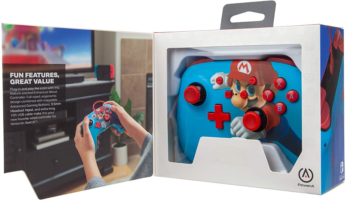 PowerA Enhanced Wired Controller for Nintendo Switch – Mario Punch - Level UpPowerASwitch Accessories