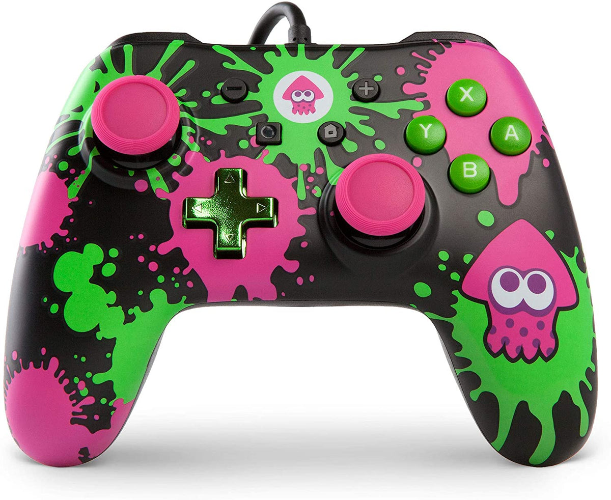 Nintendo Splatoon Controlers PowerA Enhanced Wired Controller for Nintendo Switch – Splatoon 2 Level Up