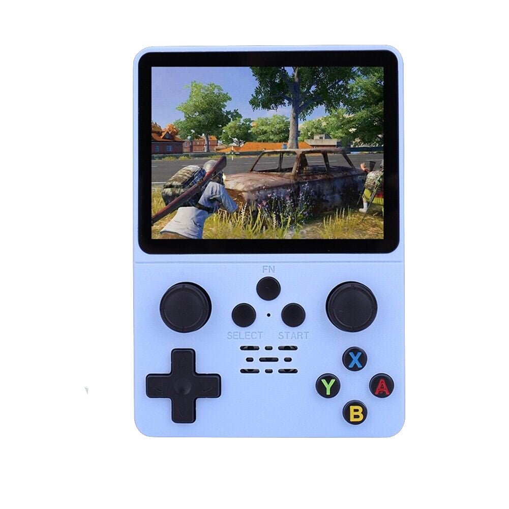 R35S Retro Handheld Video Game Console 3.5 Inch 64GB - Sky Blue Level Up