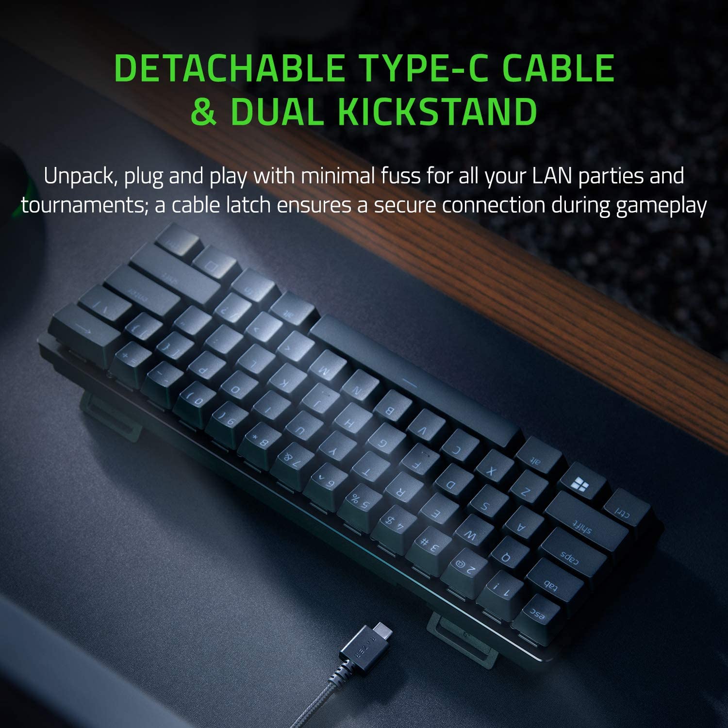 Razer Huntsman Mini Gaming Keyboard - Purple Switch (Clicky Optical Switches), Chroma RGB - Level UpRazerPC Gaming Accessories8886419345732