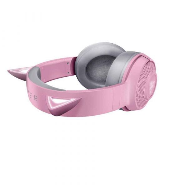 Razer Kraken BT Kitty Edition - Wireless Bluetooth Headset with Chroma RGB - Quartz Pink - Level UpRazerHeadset8886419378723