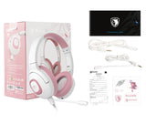 Sades Shaman Gaming Headset - Pink - Level UpSadesHeadset6956766941313