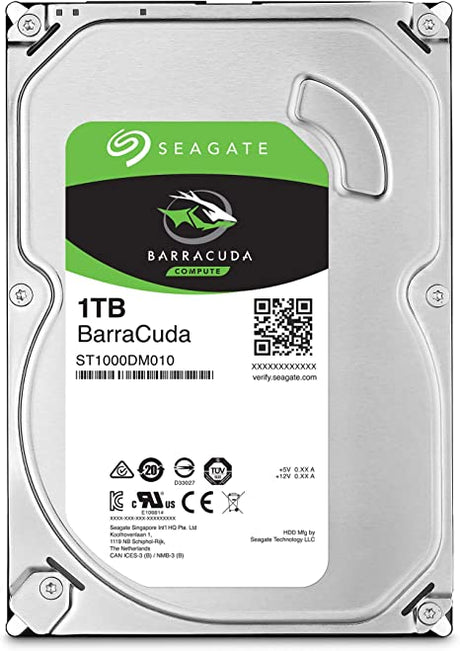 Seagate 1TB BarraCuda SATA III 3.5 Inch Internal HDD - Level UpLevel UpPC Accessories2EP102-301