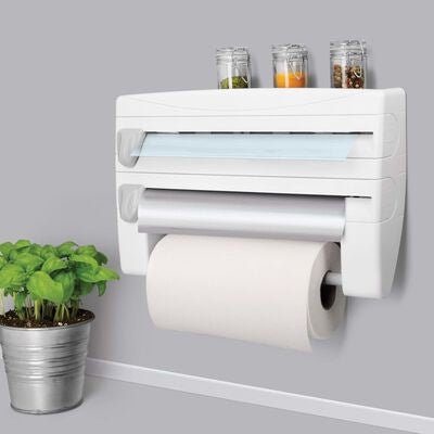 Space Saving Kitchen Roll Holder with Easy Installation, Storage Space and High Quality Material - Level UpLevel UpSmart Devices501671
