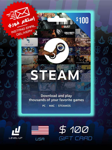 Steam Gift Card $100 - Level UpValveDigital Cards565698545982