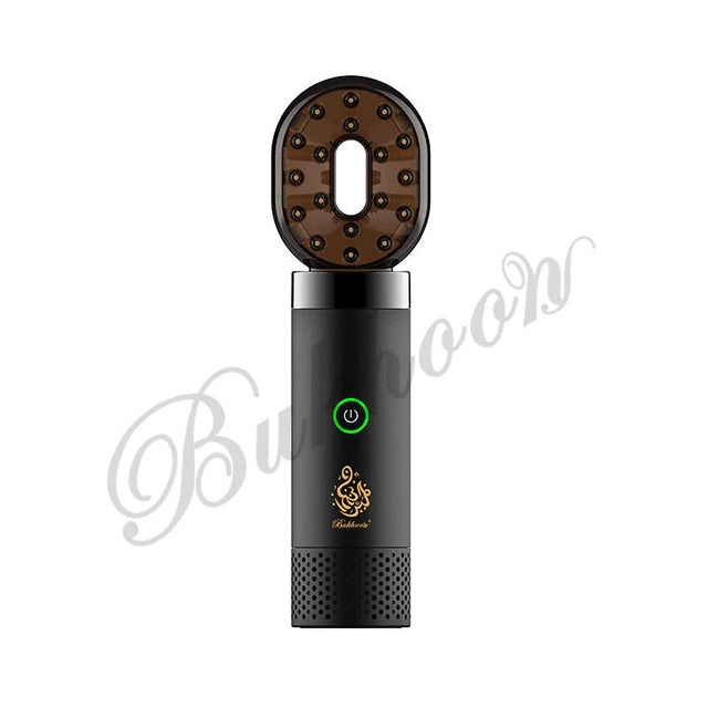 Stylish Bukhoor Incense Burner & Infuser with Comb for Fragrant Hair - Black - Level UpBukhoor
