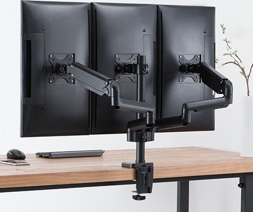 Twisted Mind Premium Triple Monitors Mount, Aluminum Pole, Mounted Gas, Spring Monitor, Arm With Usb Ports | LDT26-C036UP - Level UpLevel UpPC Accessories6956745162265