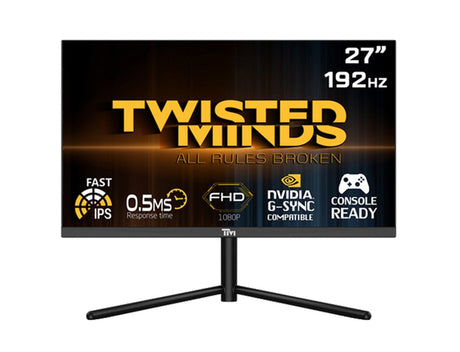 Twisted Minds 27'' FHD Fast IPS,192Hz, 0.5ms, HDMI 2.1, HDR Gaming Monitor - Black - Level UpTwisted MindsGaming Monitor