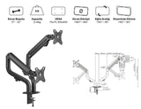 Twisted Minds Dual Spring-Assisted PRO Gaming Monitor Arm - Level UpLevel UpPC Accessories7819306891204