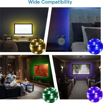 Twisted Minds Gaming Monitor /TV RGB LED Strip, USB Powered Light, 2 Meters | TM-LED-2M / X002JFLRZR - Level UpTwisted MindsLight Accessories