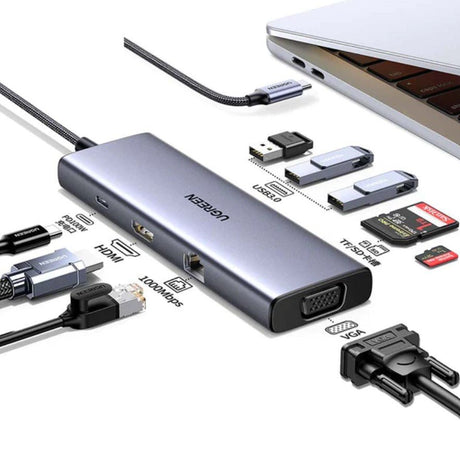 Ugreen 9-in-1 USB-C Hub (100W PD, 4K@60Hz HDMI) 15600-CM498 - Level UpUGreenAccessories6941876216000