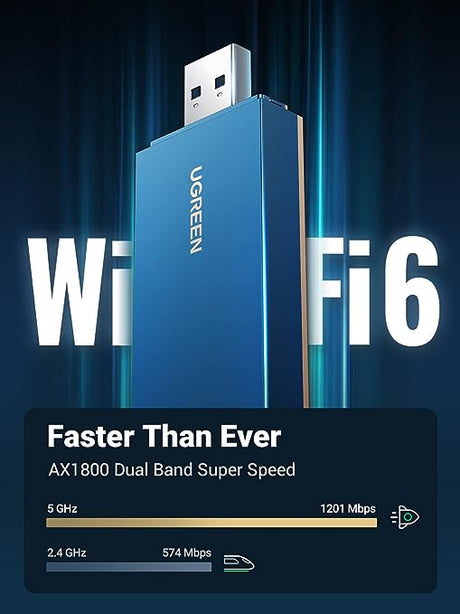 UGREEN AX1800 Dual-Band Wireless Adapter (Wi-Fi 6) - Level UpUGreenAccessories6957303893409