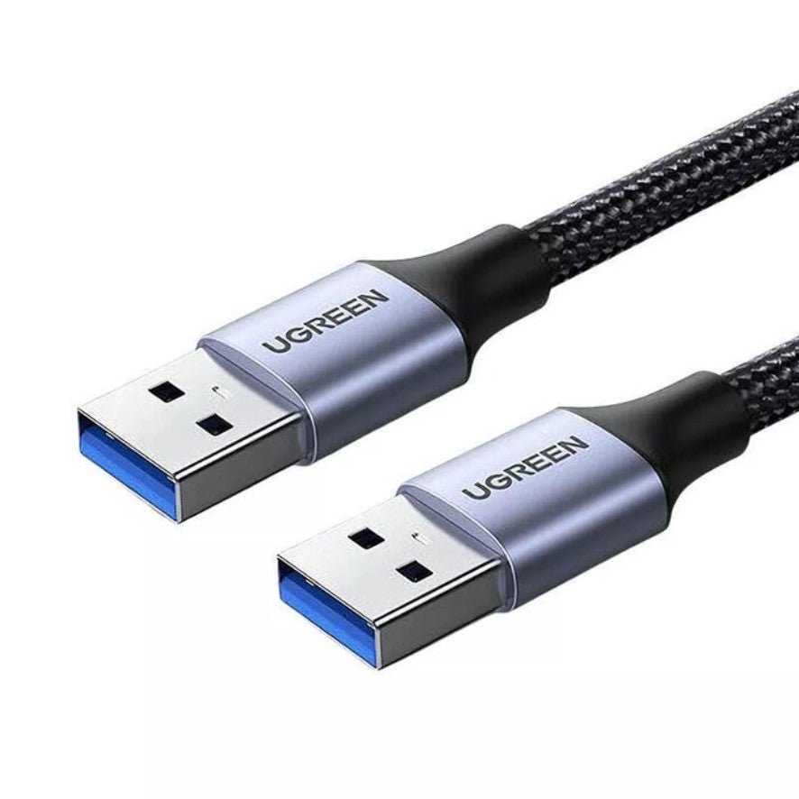 UGREEN USB-A Male to USB-A Male USB 3.0 Alu Case Braided Cable 2m (Black) 80791-US373 - Level UpUGreenAccessories6957303887910