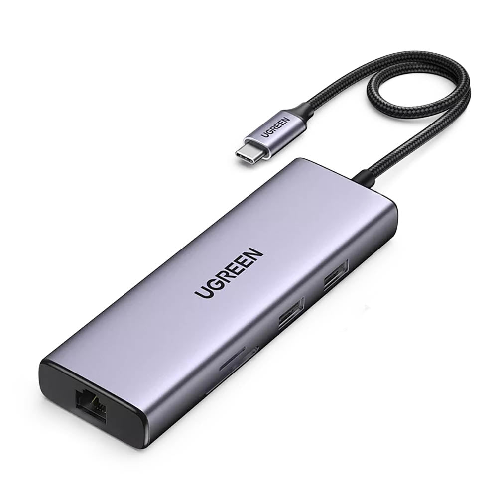 UGREEN USB-C to 2×USB 3.0+1×USB 2.0+2×HDMI 4K60Hz+RJ45(1000M)+SD+TF+PD (CM490 90119) - Level UpUGreenAdapter6957303891191