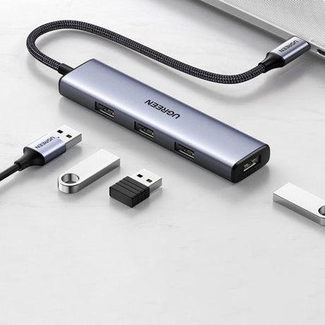 Ugreen USB-C to 4x USB 3.2 Gen 1 HUB silver CM473 - Level UpUGreenAdapter6957303828418