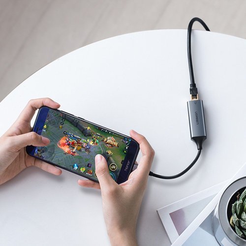 UGREEN USB Type C to 10/100/1000M Ethernet Adapter - Space Gray - Level UpUGreenAdapter6957303857371