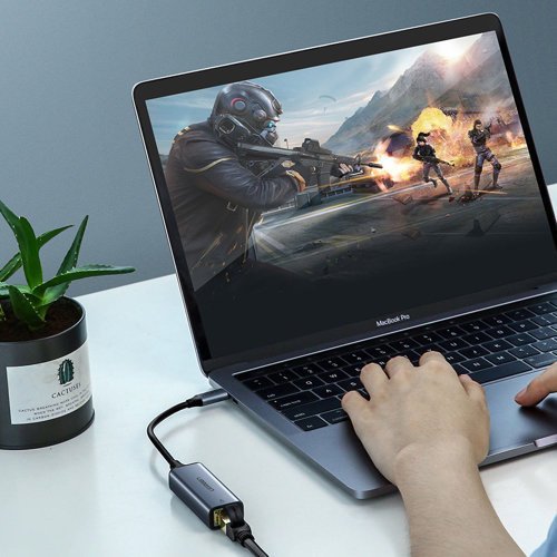UGREEN USB Type C to 10/100/1000M Ethernet Adapter - Space Gray - Level UpUGreenAdapter6957303857371