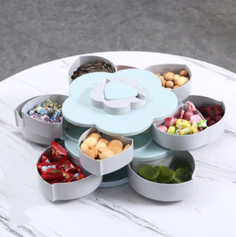 Unique Petal Design Storage Box & Serving Tray with 10 Grids for Dry Fruits and Candies - Level UpLevel UpSmart Devices501651