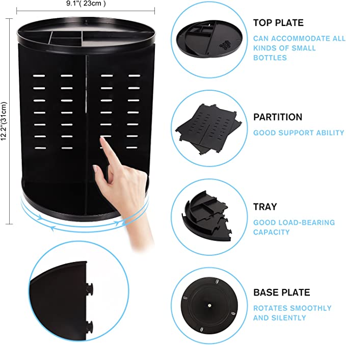 Vanity 360° Rotatable Adjustable Makeup Storage Holder & Organiser for Cosmetics - Level UpLevel UpSmart Devices501769