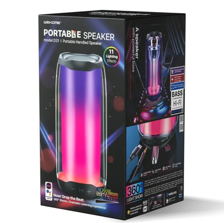 Wekome D31 Sound Pulse Colorful Bluetooth Speaker with 11 Light Effect Modes - Level UpWekomeSpeakers6941027619872