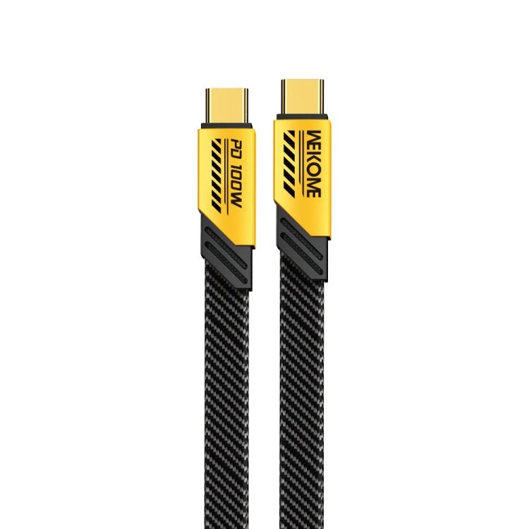 Wekome WDC-192 Mech Series 100W USB-C/Type-C to USB-C/Type-C Fast Charge Data Cable, Length: 1m - Yellow - Level UpWekomeCharging Cable6941027640890
