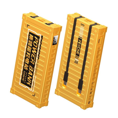 Wekome WP-339 10000mAh Container Series 22.5W Super Fast Charging Power Bank with Cable - Yellow - Level UpWekomePower Bank6941027642078