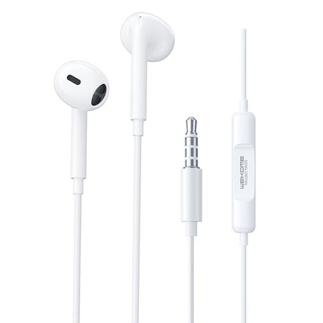 Wekome YA09 SHQ Series 3.5mm Music Semi-in-ear Wired Earphone - White - Level UpWekomeHeadphone6941027630174
