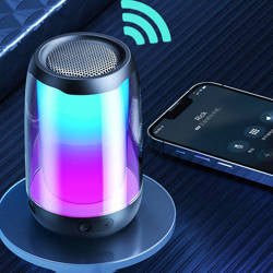 WK Design D31 wireless mini speaker RGB Bluetooth 5.0 - Black - Level UpWekomeSpeakers6941027620502