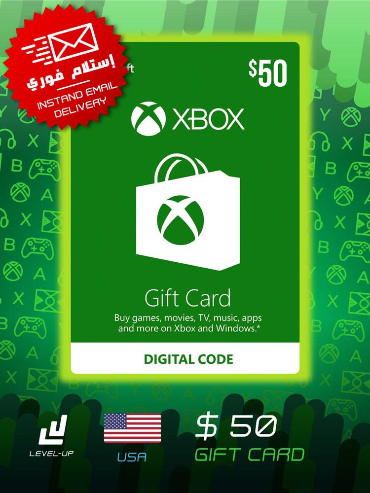 XBOX Gift Card $50 "Digital Card" - Level UpMicrosoftDigital Cards885370611250