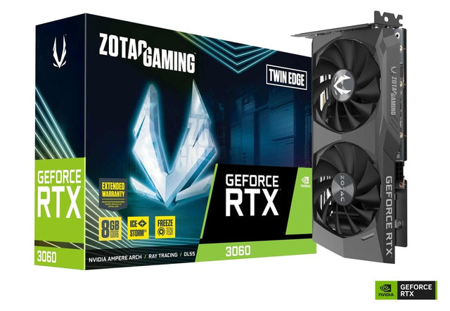 ZOTAC GAMING GeForce RTX 3060 8GB Twin Edge 8GB GDDR6 128 bit - Level UpLevel UpPC Accessories4895173626500